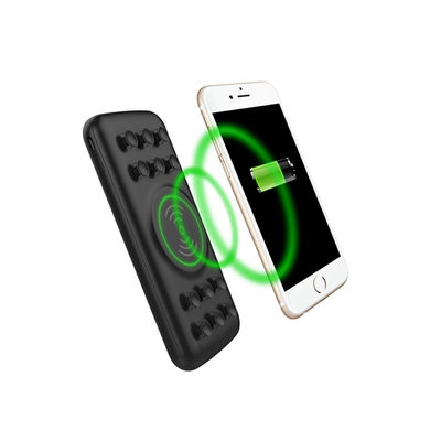 সাকশন কাপ 10000mAh 9V 2A ওয়্যারলেস চার্জ পাওয়ার ব্যাংক