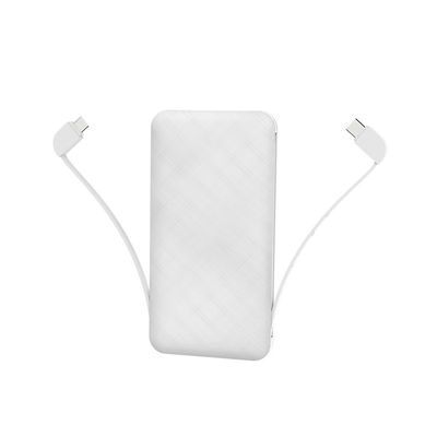 ইনবিল্ট কেবল 10000mAh 210g আল্ট্রা স্লিম পাওয়ার ব্যাংক